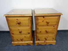 A pair of pine Erinwood pine bedside chests