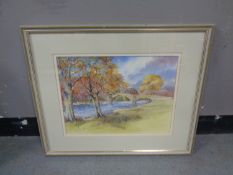 A watercolour, rural bridge scene, signed Williams,