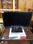A Samsung 24'' LCD TV together with an LG Blu Ray Player,