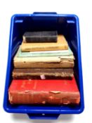 A box containing antiquarian and later volumes to include Bewicks Birds,