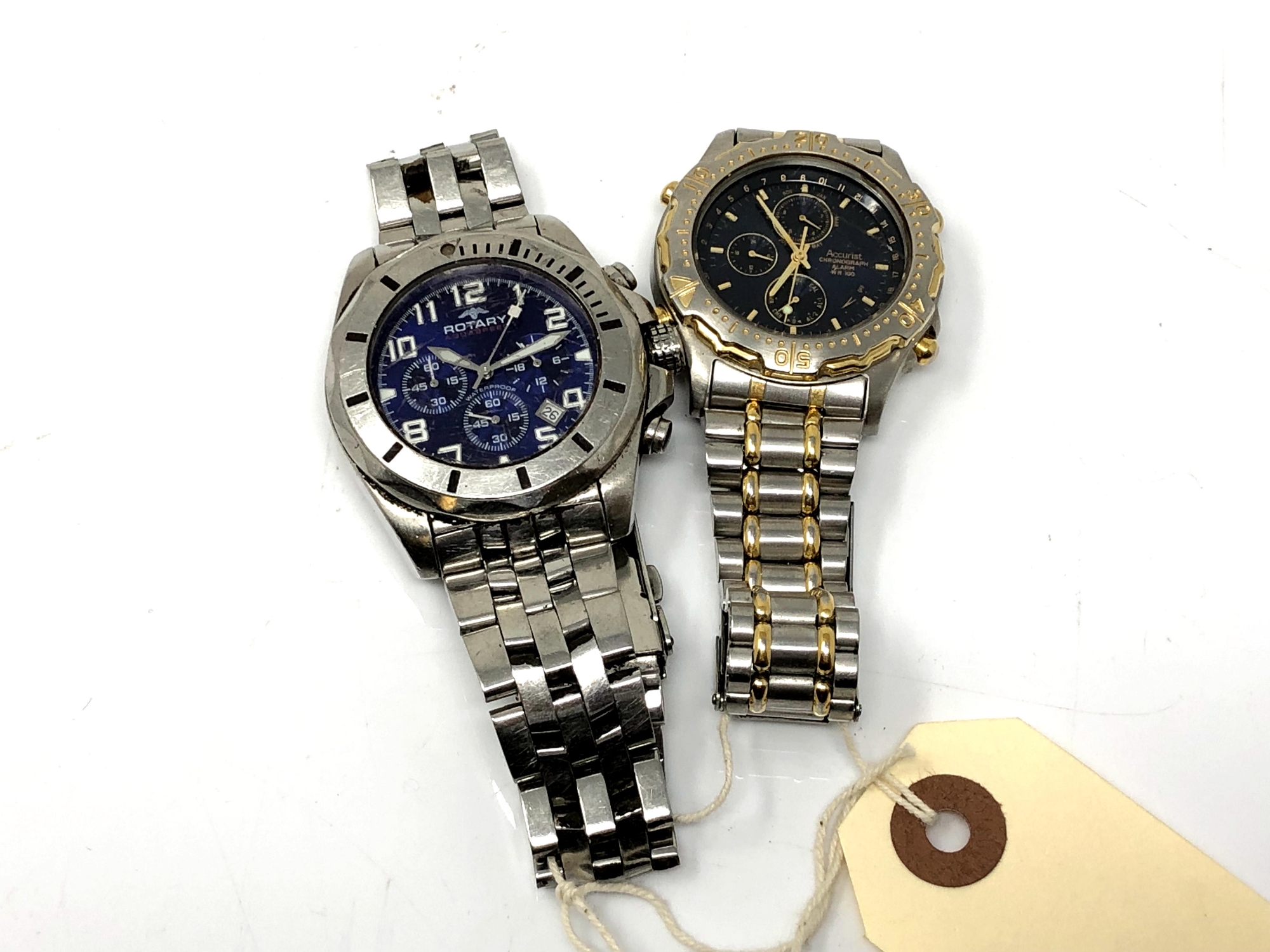 Two Gent's watches by Accurist and Rotary (2) CONDITION REPORT: Currently non