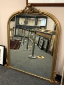 A Victorian style over mantel mirror, width 136 cm,