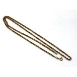 A 9ct gold rope chain, 5.