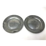 A good pair of rare late 17th / early 18th century London touchmark pewter plates,