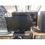 A Panasonic Viera 19'' LCD TV together with a further Panasonic 24'' LCD TV,