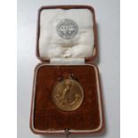 A HMS Ganges Naffi Sports medal in box