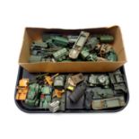 A tray of a quantity of 20th century plastic and die cast military vehicles to include Lonestar