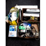 A quantity of miscellaneous electricals to include massage machine, DVD VCR, DVD players,