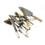 A quantity of cutlery, vintage slice,