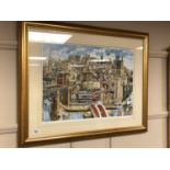 After Martin Stewart Moore : Memories of Newcastle upon Tyne, limited edition colour print,