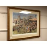 After Terrance Cuneo : The Mice Fayre, colour print, signed in pencil,