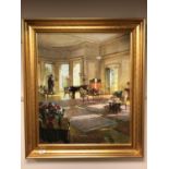 After Davis Rickter : The Drawing Room, colour print, 64 x 77 cm,