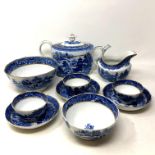 A good Chinese Export style ten piece tea service, circa 1790, probably made by John Rose.