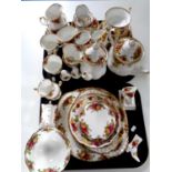 Fifty one pieces of Royal Albert Old Country Roses tea,