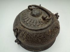 An 18th century brass Turkish spice box