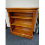 A set of Bradley Furniture reproduction yew wood open bookshelves