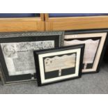 Three reproduction indentures,