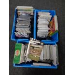 Three boxes containing football programmes relating to Newcastle United to include late 20th and