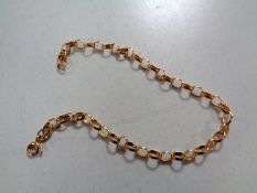 A 9ct gold bracelet together with a similar chain CONDITION REPORT: 8.