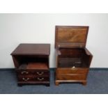 Two mahogany commode chests