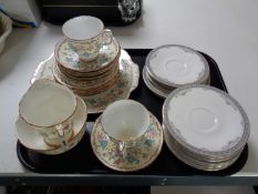 A tray of fourteen pieces of Royal Doulton York tea china together with a further seventeen pieces