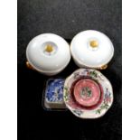 A tray of Maling bowls, pair of Royal Worcester lidded tureens,