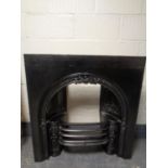 A 19th century cast iron Coalbrookdale fire insert