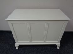 A painted 20th century oak blanket box