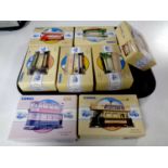 8 Corgi die cast trams (boxed)