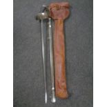 A First World War 1912 pattern cavalry sword in scabbard with outer leather cover