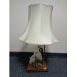 A Guiseppe Armani figural table lamp with shade,