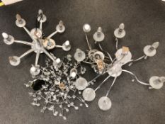 Four contemporary ceiling light fittings,
