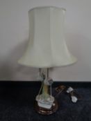 A Guiseppe Armani figural table lamp with shade,