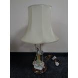 A Guiseppe Armani figural table lamp with shade,