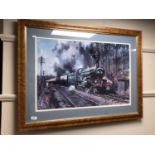 After Terrance Cuneo : Cathedrals Express, colour print, 77 x 50 cm,