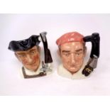 Two large Royal Doulton character jugs from Williamsburg,