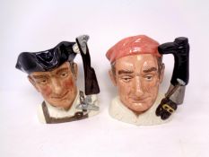 Two large Royal Doulton character jugs from Williamsburg,