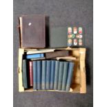 A box of nine volumes The Great War, a leather bound holy bible,