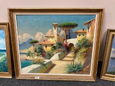 Ravetta : Oil on canvas depicting a villa,