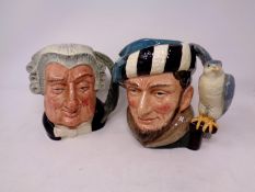 Two large Royal Doulton character jugs,