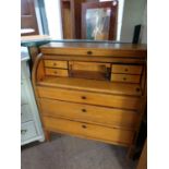 A mid 20th century continental cylinder bureau,