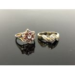 Two 9ct gold dress rings