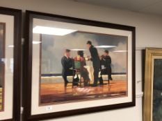 After Jack Vettriano : Elegy for the Dead Admiral, colour print, 71 x 47 cm,