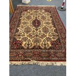 A machined, Persian design rug,