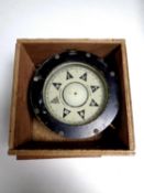 A Neptun ship's compass in a pine plywood box