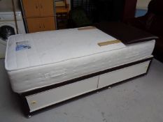 A Cool Max Memory Cool 1200 3ft mattress with storage divan base and faux leather headboard