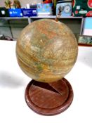 A mid 20th century Chad Valley tin plate globe