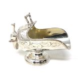 A good quality silver plated sugar scuttle