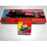 A Hornby Western Freight hauler train set (as found) together with a Hornby platform only