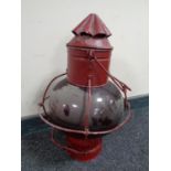 An antique ship's onion lantern